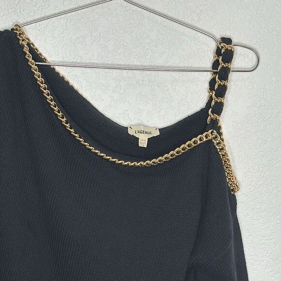 NWT L'AGENCE Jayden Chain Embellished Top XS - Picture 4 of 14